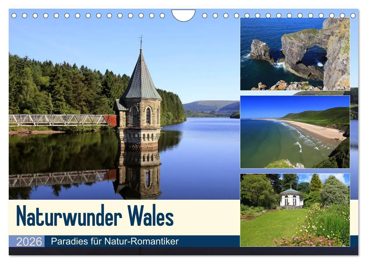 Cover: 9783457846599 | Naturwunder Wales (Wandkalender 2026 DIN A4 quer), CALVENDO...