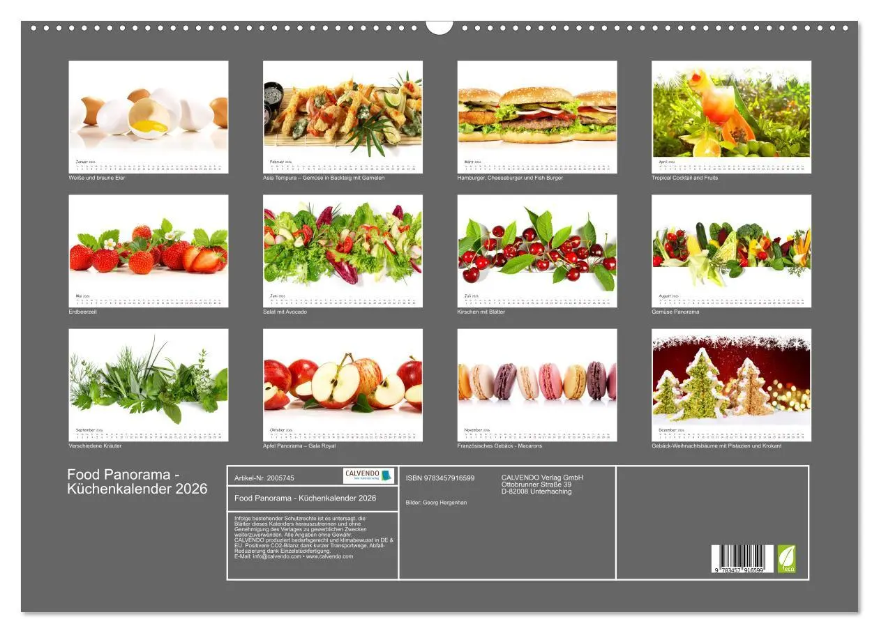 Bild: 9783457916599 | Food Panorama - Küchenkalender 2026 (Wandkalender 2026 DIN A2...