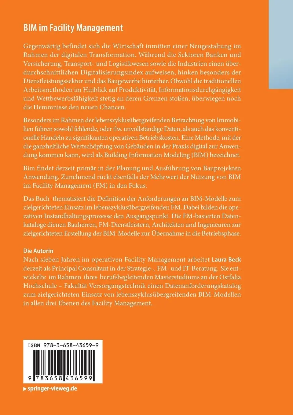 Rückseite: 9783658436599 | BIM im Facility Management | Laura Beck | Taschenbuch | xxv | Deutsch