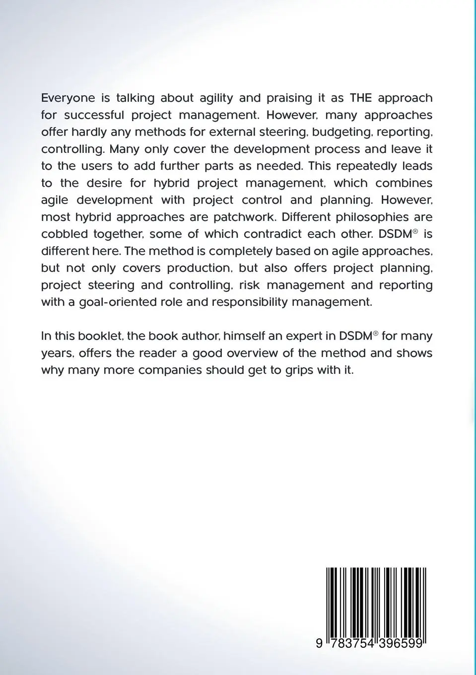 Rückseite: 9783754396599 | DSDM® - Agile Project Management - a (still) unknown alternative...