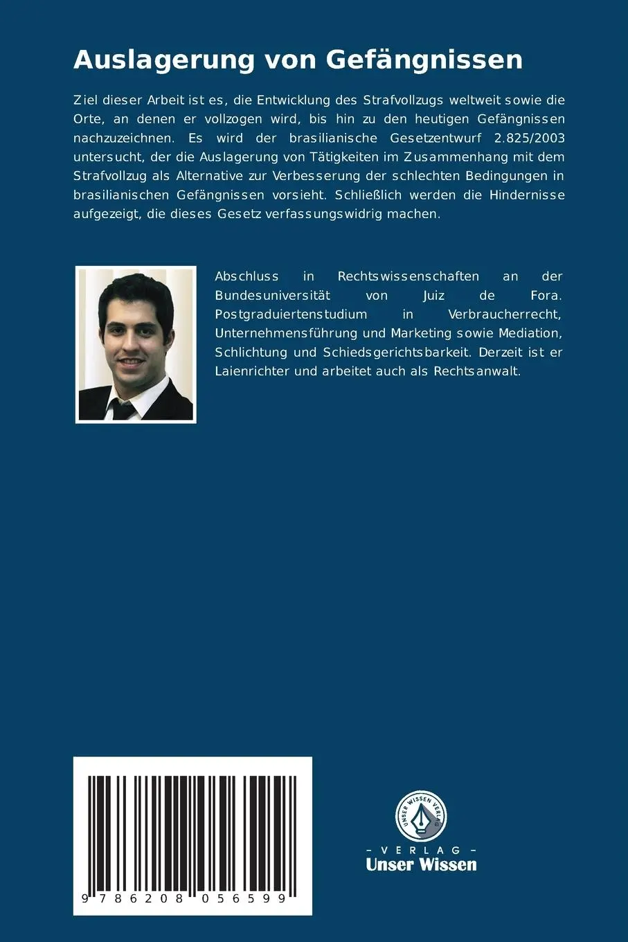 Rückseite: 9786208056599 | Auslagerung von Gefängnissen | Henrique Sabino de Oliveira | Buch