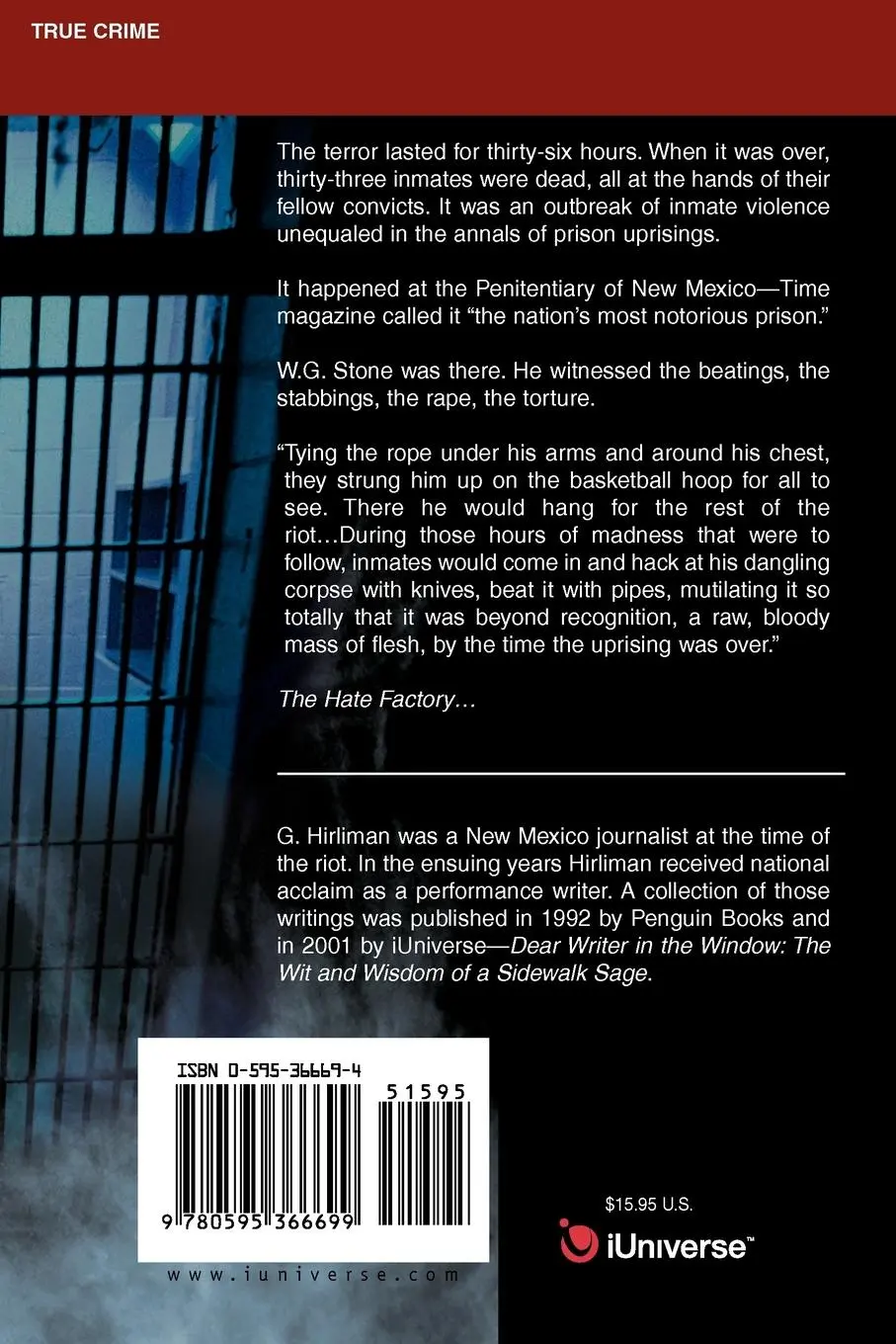 Rückseite: 9780595366699 | The Hate Factory | Georgelle Hirliman | Taschenbuch | Englisch | 2005