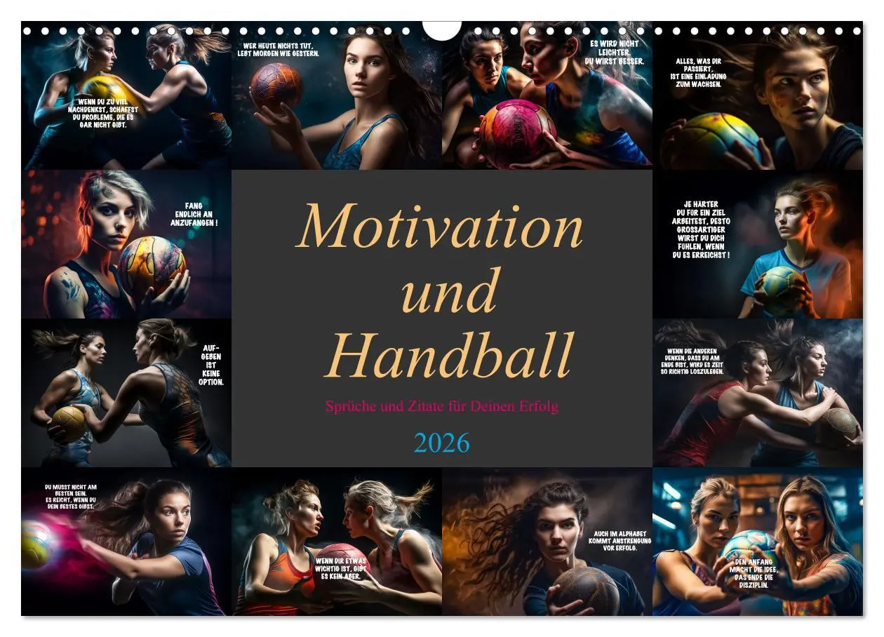 Cover: 9783457526699 | Motivation und Handball (Wandkalender 2026 DIN A3 quer), CALVENDO...