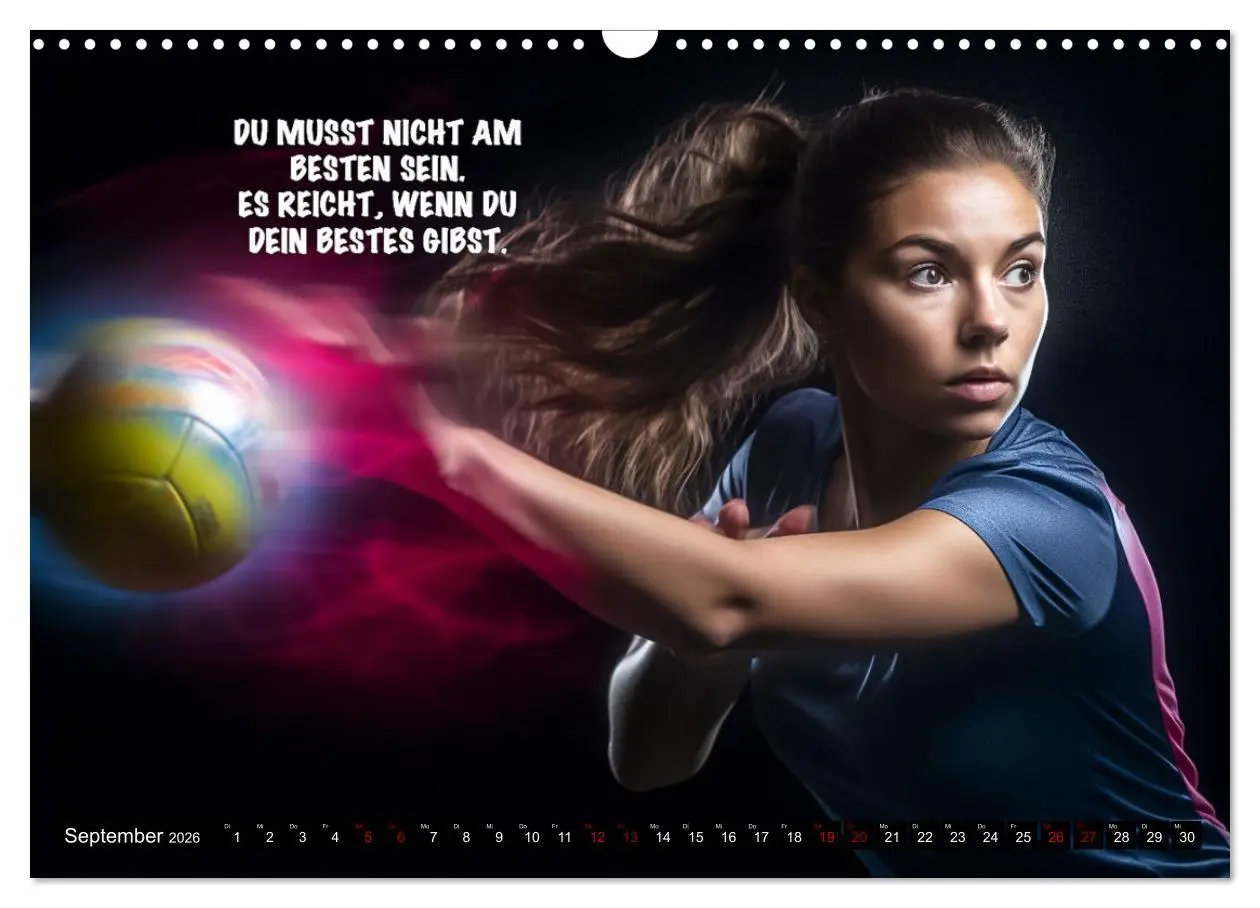 Bild: 9783457526699 | Motivation und Handball (Wandkalender 2026 DIN A3 quer), CALVENDO...