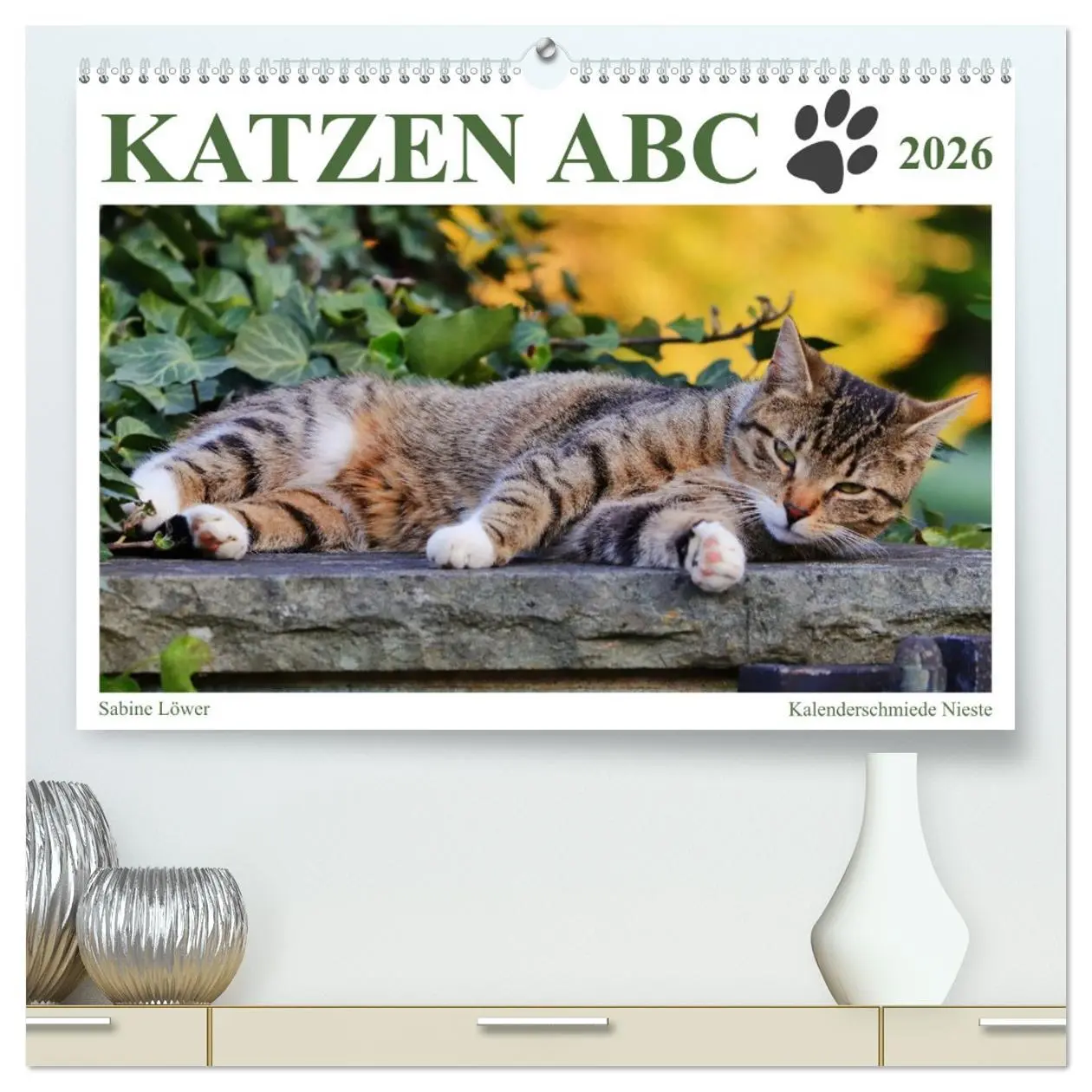 Cover: 9783457696699 | Katzen ABC (hochwertiger Premium Wandkalender 2026 DIN A2 quer),...