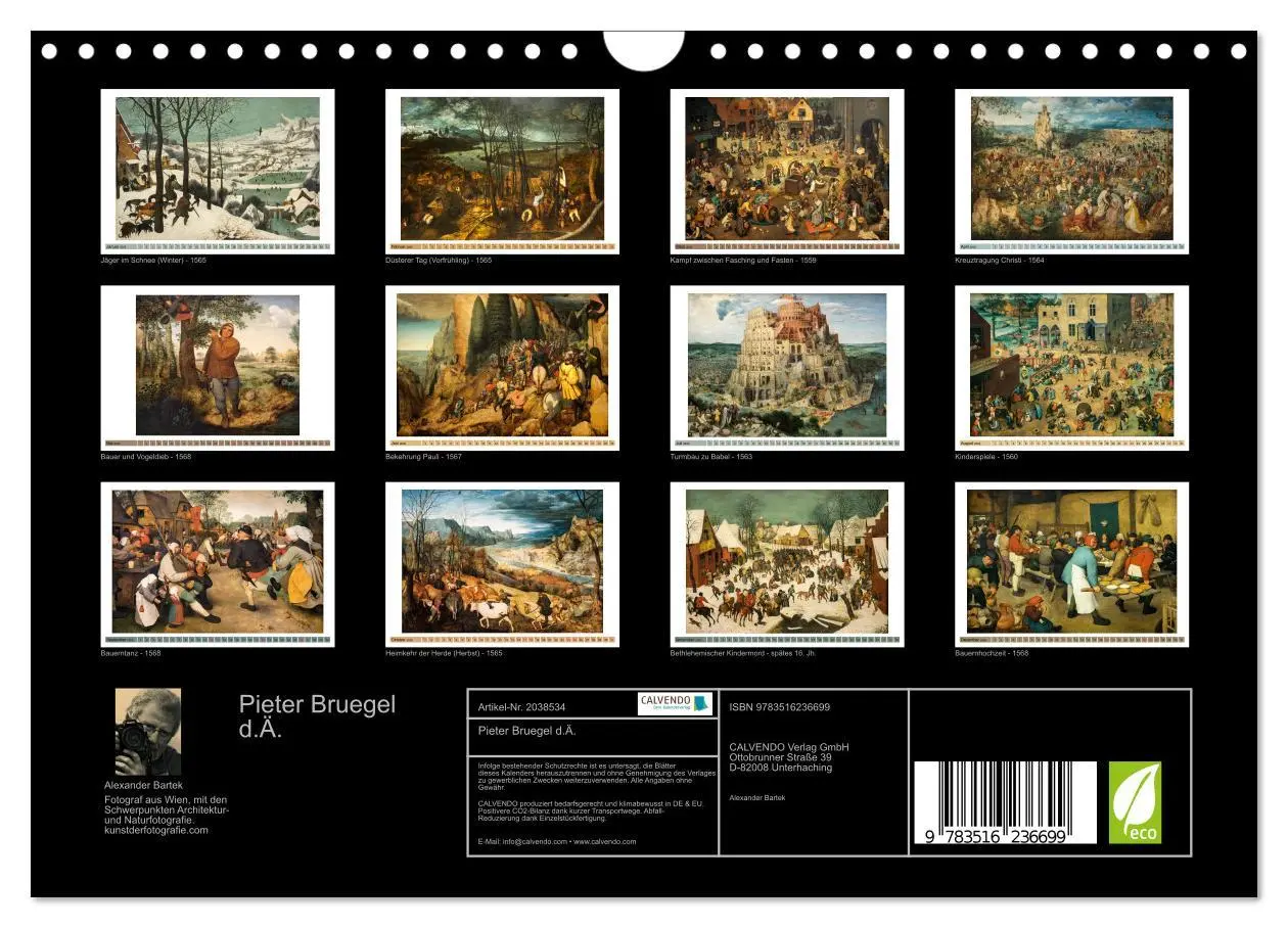 Bild: 9783516236699 | Pieter Bruegel d.Ä. (Wandkalender 2026 DIN A4 quer), CALVENDO...