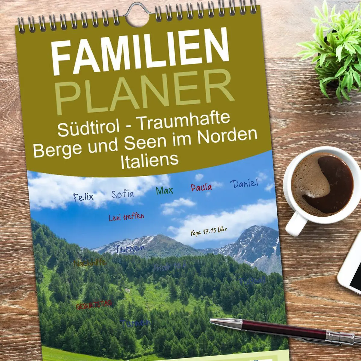 Bild: 9783516616699 | Familienplaner 2026 - Südtirol - Traumhafte Berge und Seen im...