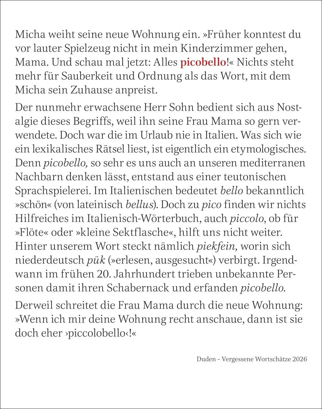 Bild: 9783840036699 | Duden Vergessene Wortschätze Tagesabreißkalender 2026 | Maik Goth