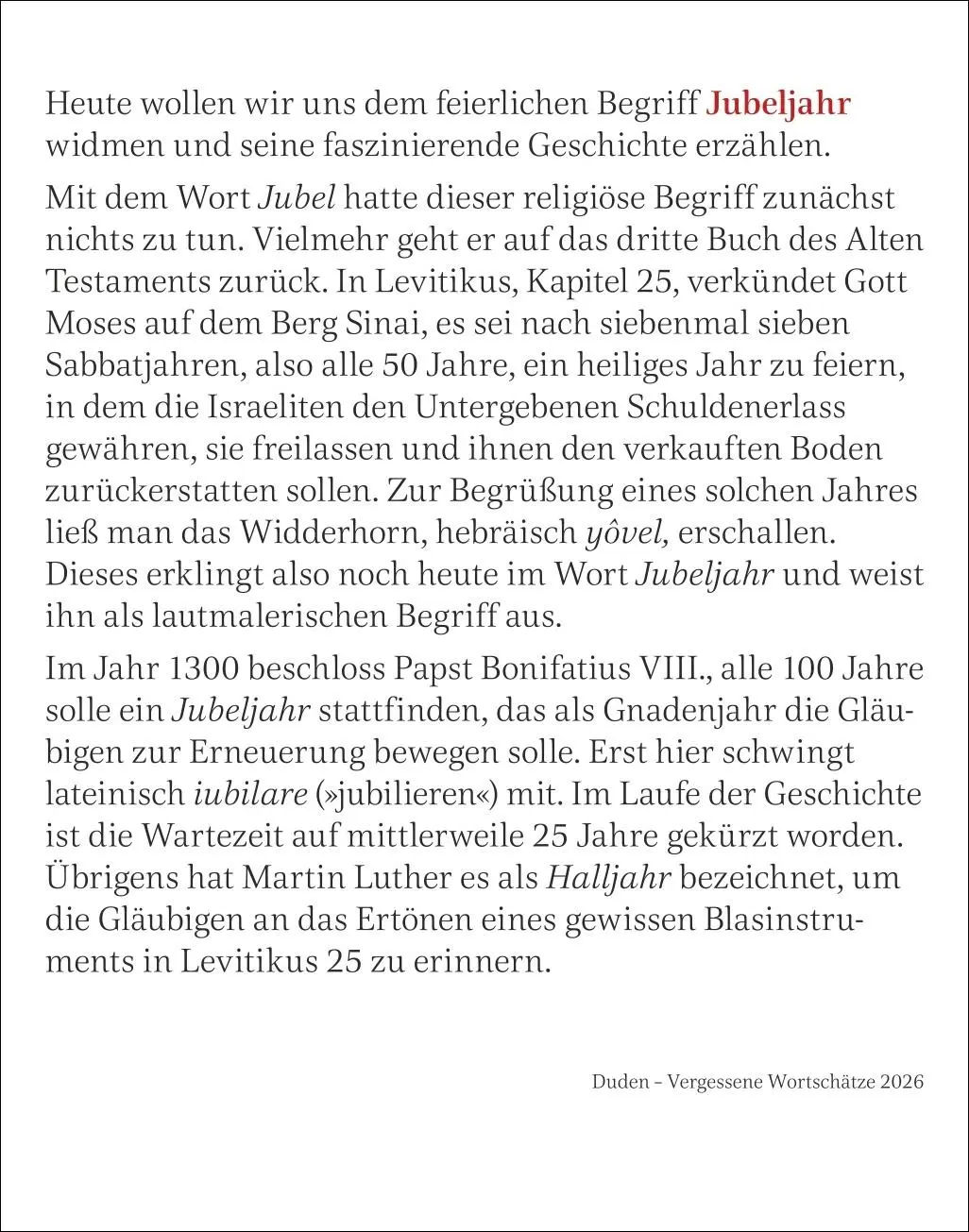 Bild: 9783840036699 | Duden Vergessene Wortschätze Tagesabreißkalender 2026 | Maik Goth
