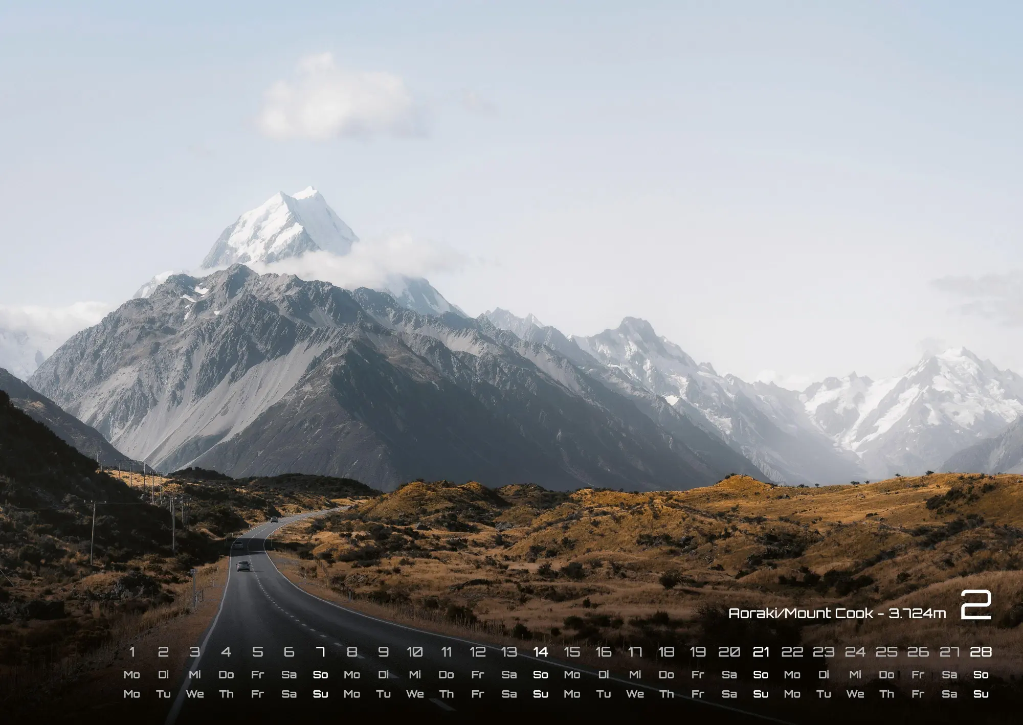 Bild: 9783986736699 | Neuseeland - Das Land der langen weißen Wolke - 2027 - Kalender DIN A2