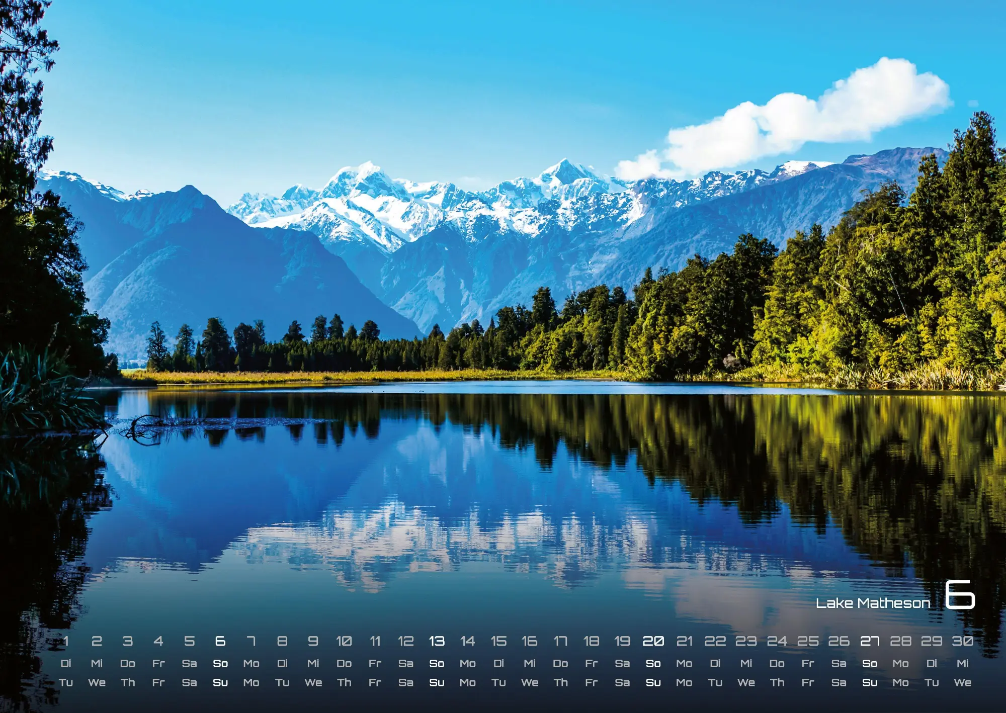 Bild: 9783986736699 | Neuseeland - Das Land der langen weißen Wolke - 2027 - Kalender DIN A2