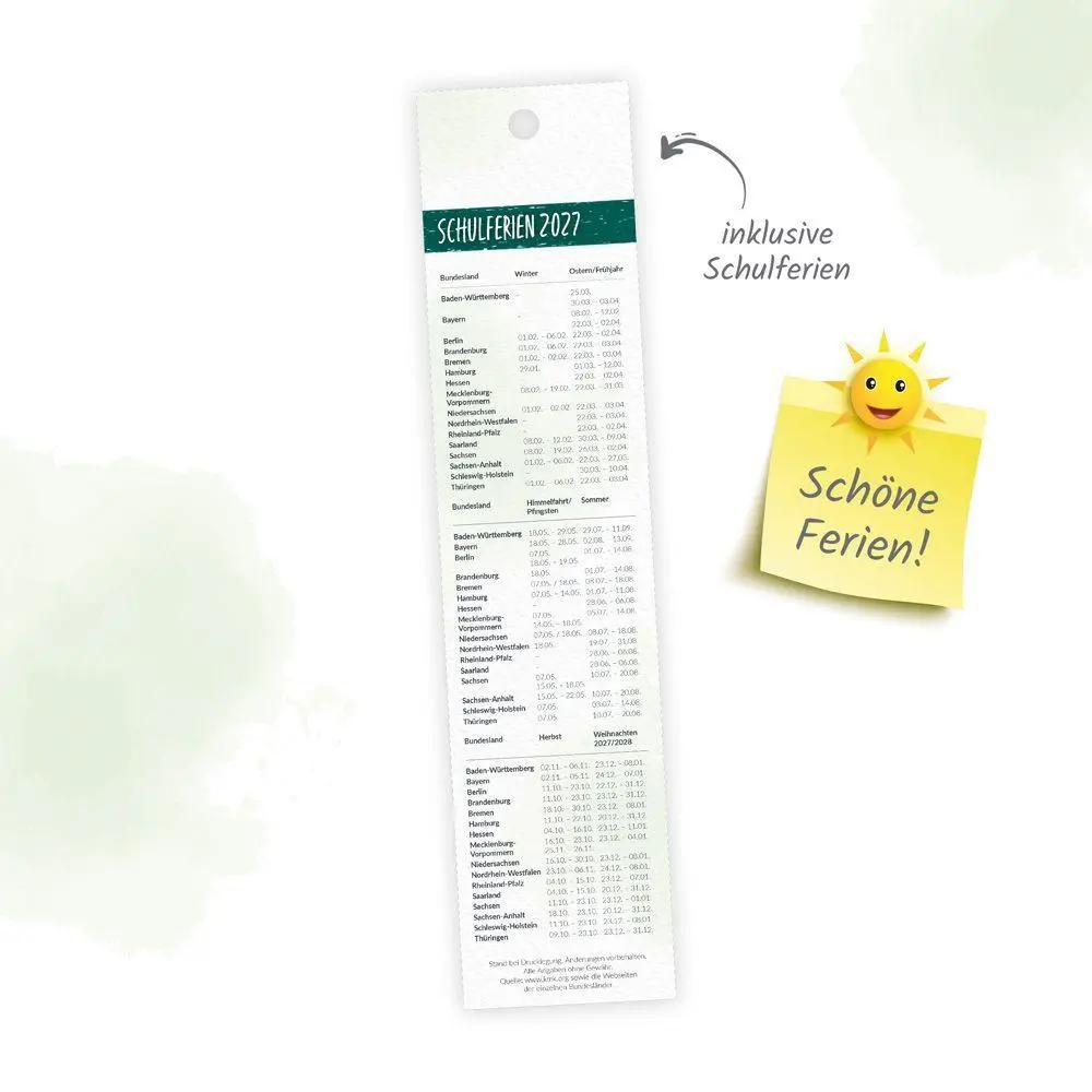 Bild: 9783988026699 | TRÖTSCH - Lesezeichenkalender Heimische Tierwelt 2027 | KG | Kalender