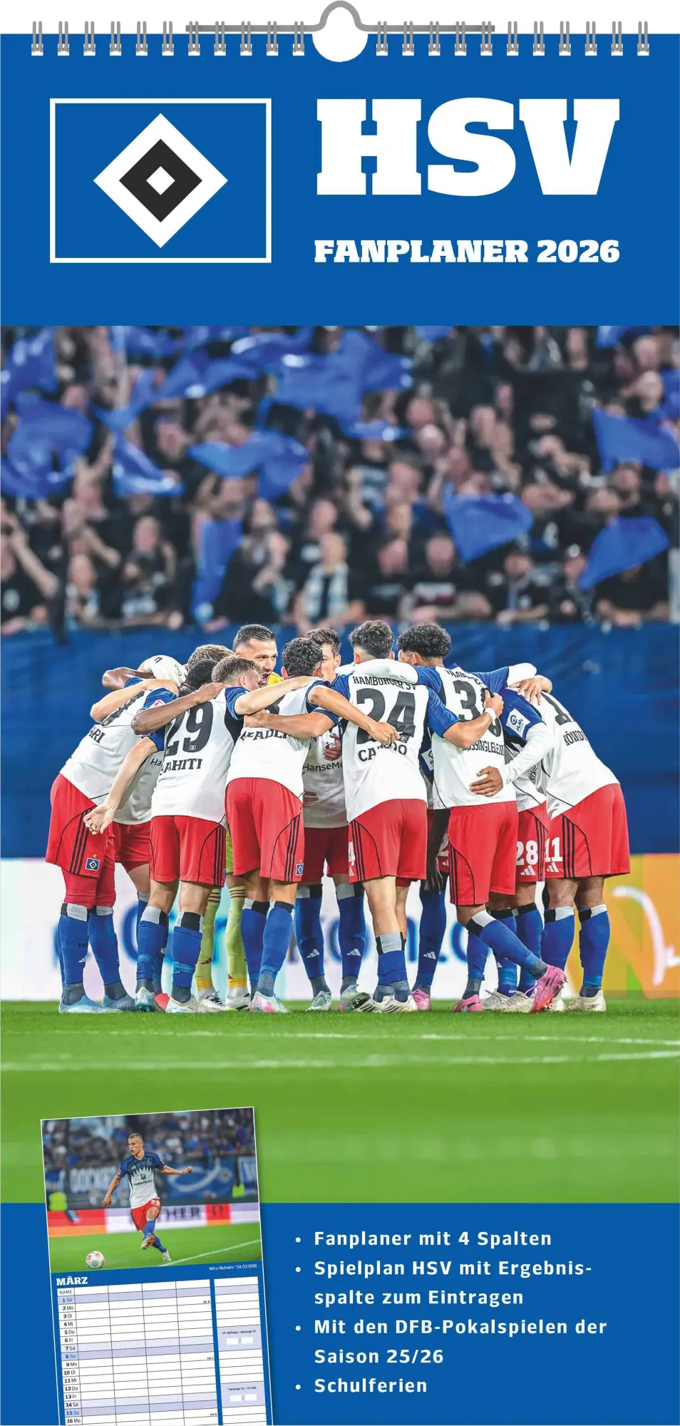 Cover: 4069095006799 | Hamburger SV 2026 - Fanplaner - Fußball-Kalender - Fan-Kalender -...