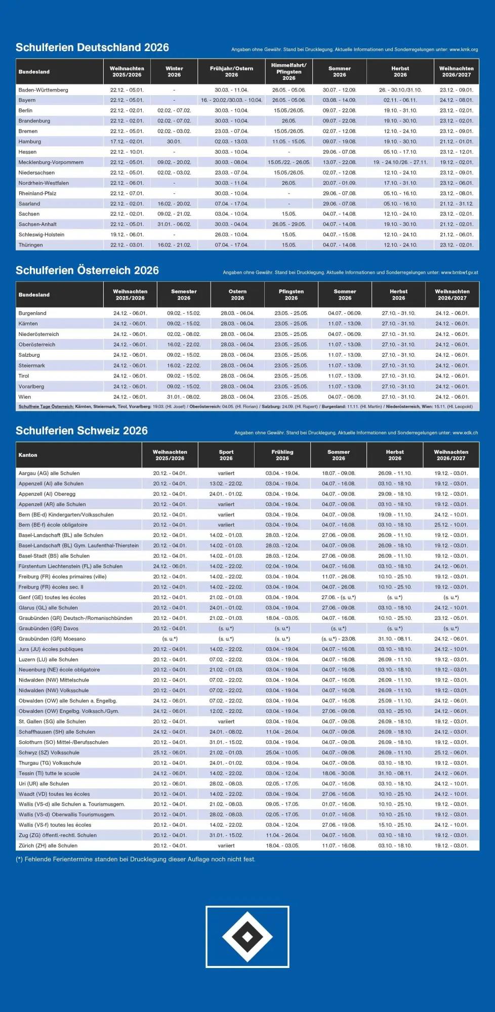Bild: 4069095006799 | Hamburger SV 2026 - Fanplaner - Fußball-Kalender - Fan-Kalender -...