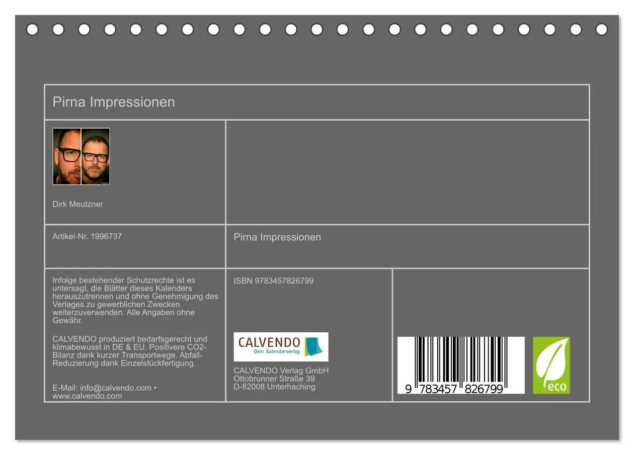 Bild: 9783457826799 | Pirna Impressionen (Tischkalender 2026 DIN A5 quer), CALVENDO...