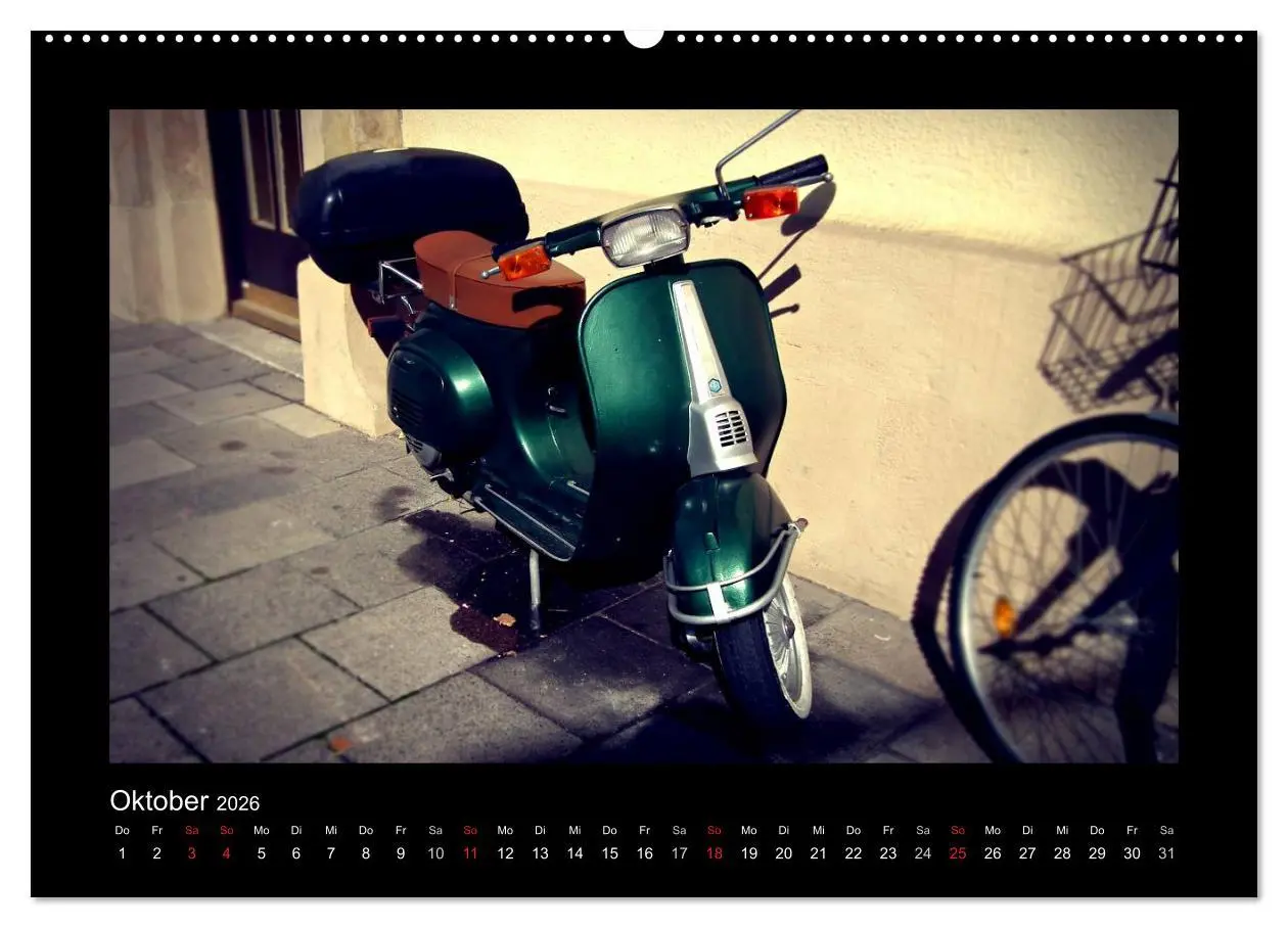 Bild: 9783516226799 | Motorroller (Wandkalender 2026 DIN A2 quer), CALVENDO Monatskalender