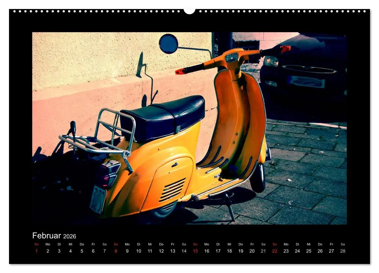 Bild: 9783516226799 | Motorroller (Wandkalender 2026 DIN A2 quer), CALVENDO Monatskalender