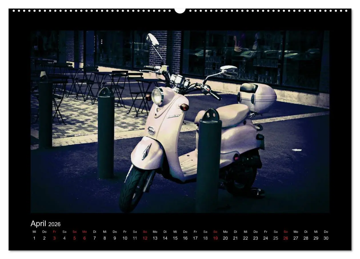 Bild: 9783516226799 | Motorroller (Wandkalender 2026 DIN A2 quer), CALVENDO Monatskalender