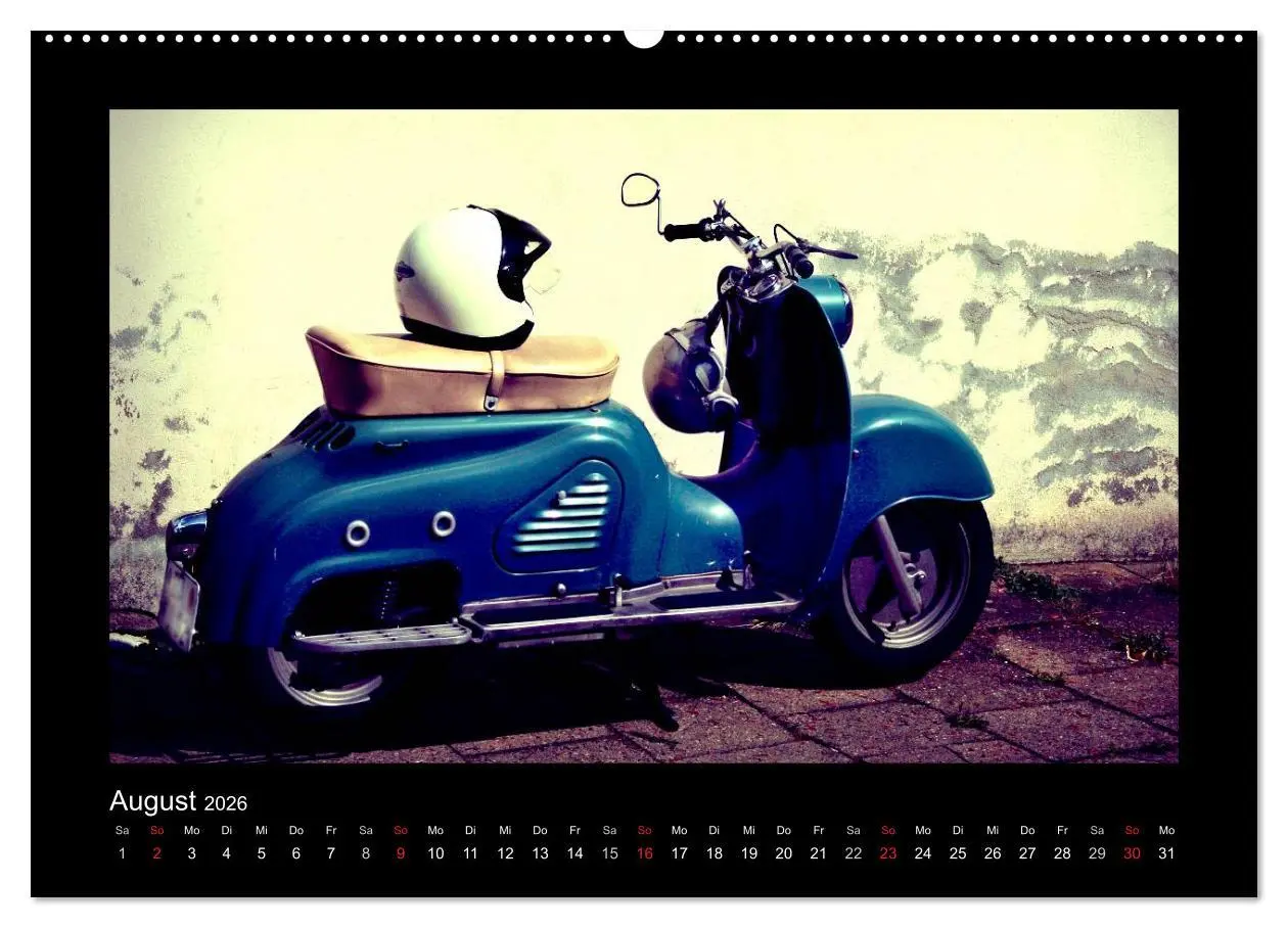 Bild: 9783516226799 | Motorroller (Wandkalender 2026 DIN A2 quer), CALVENDO Monatskalender