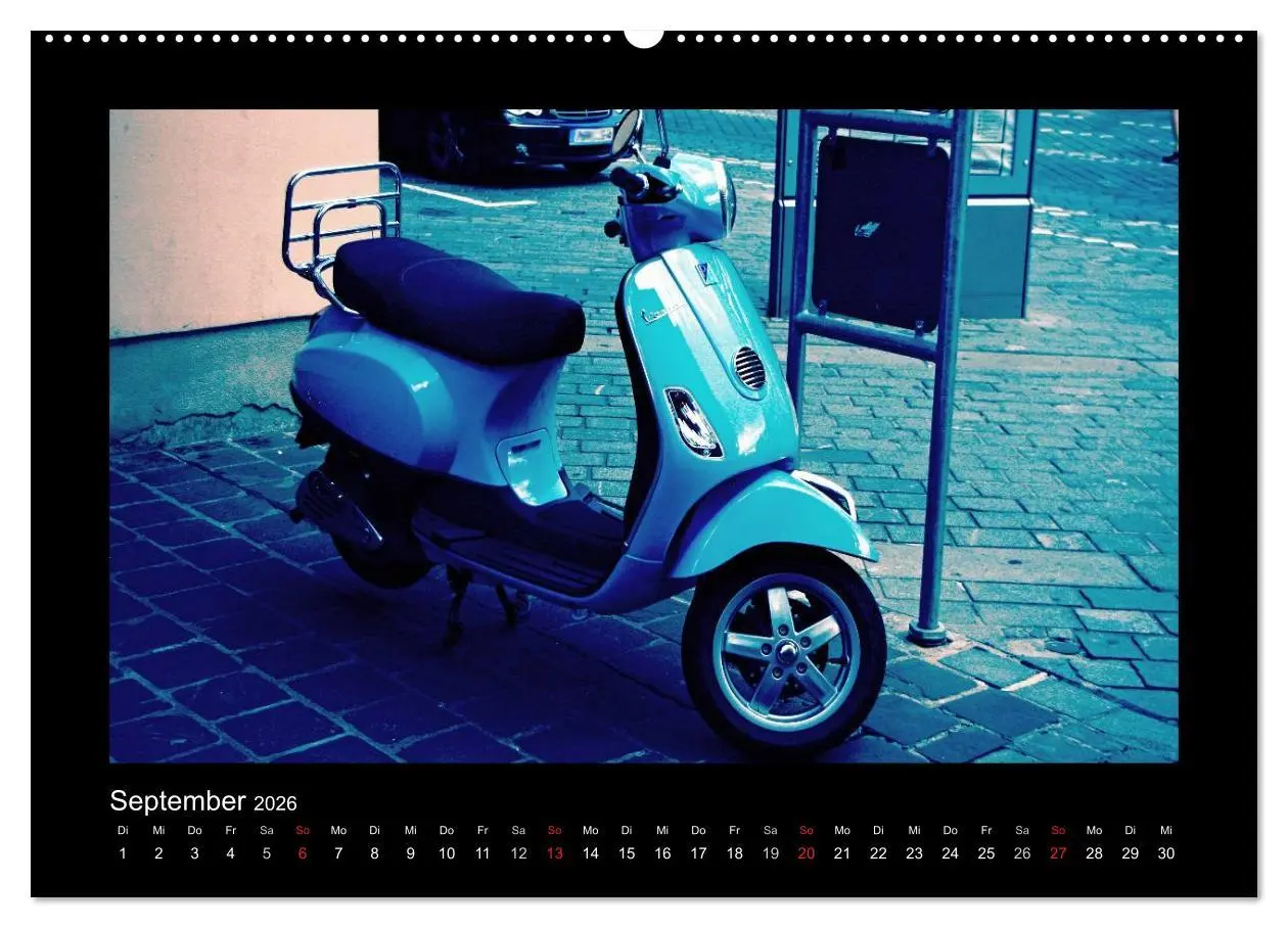 Bild: 9783516226799 | Motorroller (Wandkalender 2026 DIN A2 quer), CALVENDO Monatskalender