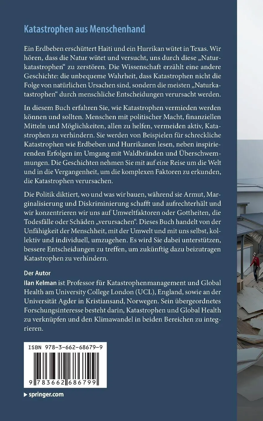 Rückseite: 9783662686799 | Katastrophen aus Menschenhand | Ilan Kelman | Taschenbuch | xvii
