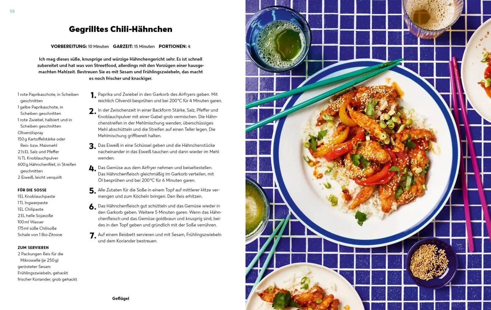Bild: 9783742326799 | Das geniale Airfryer-Kochbuch - 15-Minuten-Gerichte | Clare Andrews