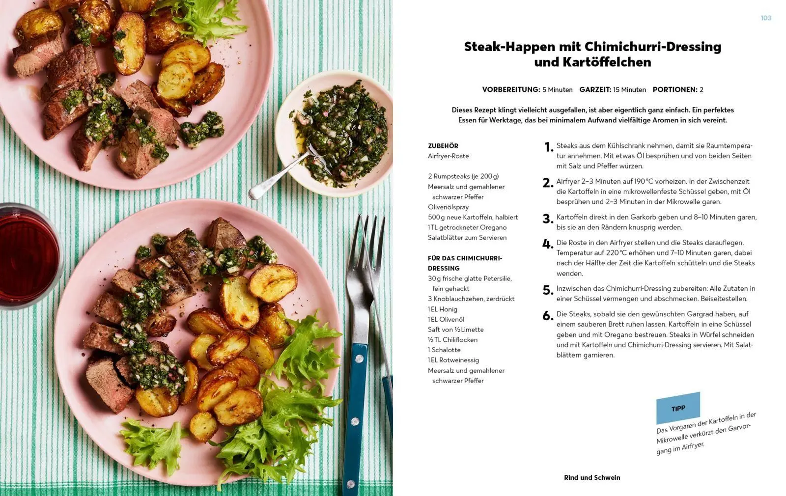 Bild: 9783742326799 | Das geniale Airfryer-Kochbuch - 15-Minuten-Gerichte | Clare Andrews