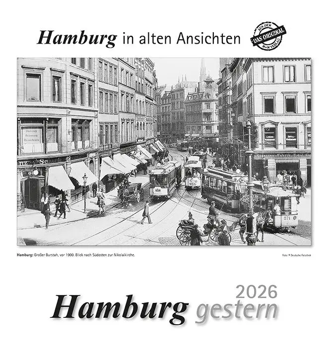 Cover: 9783961666799 | Hamburg gestern 2026 | Hamburg in alten Ansichten | Kalender | 13 S.