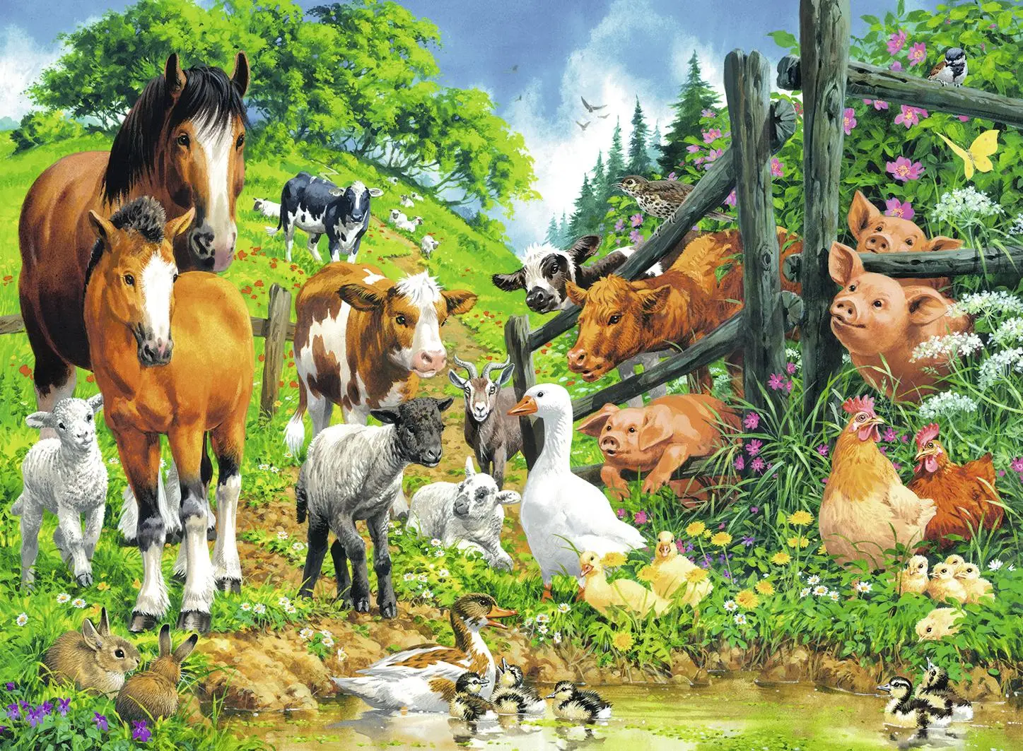 Bild: 4005556106899 | Versammlung der Tiere, Puzzle 100 Teile XXL | Spiel | Kinderpuzzle