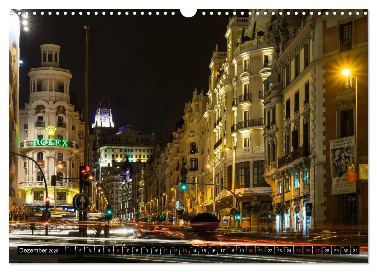 Bild: 9783457986899 | Madrid bei Nacht (Wandkalender 2026 DIN A3 quer), CALVENDO...