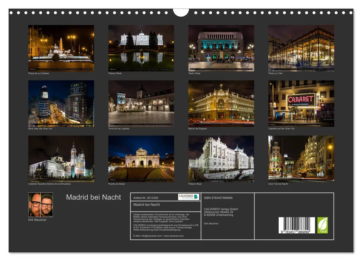 Bild: 9783457986899 | Madrid bei Nacht (Wandkalender 2026 DIN A3 quer), CALVENDO...