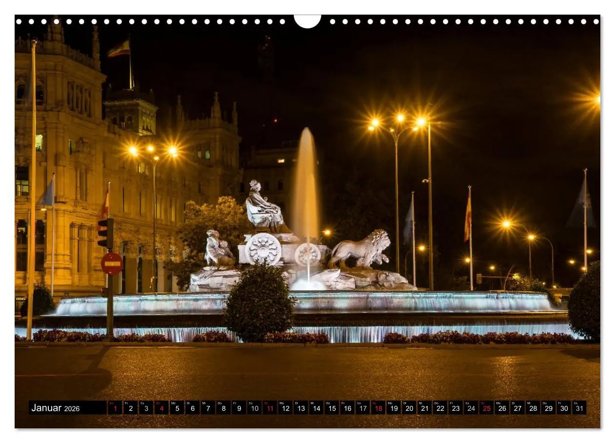 Bild: 9783457986899 | Madrid bei Nacht (Wandkalender 2026 DIN A3 quer), CALVENDO...