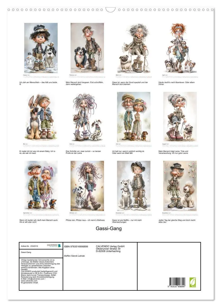 Bild: 9783516906899 | Gassi-Gang (Wandkalender 2027 DIN A2 hoch), CALVENDO Monatskalender