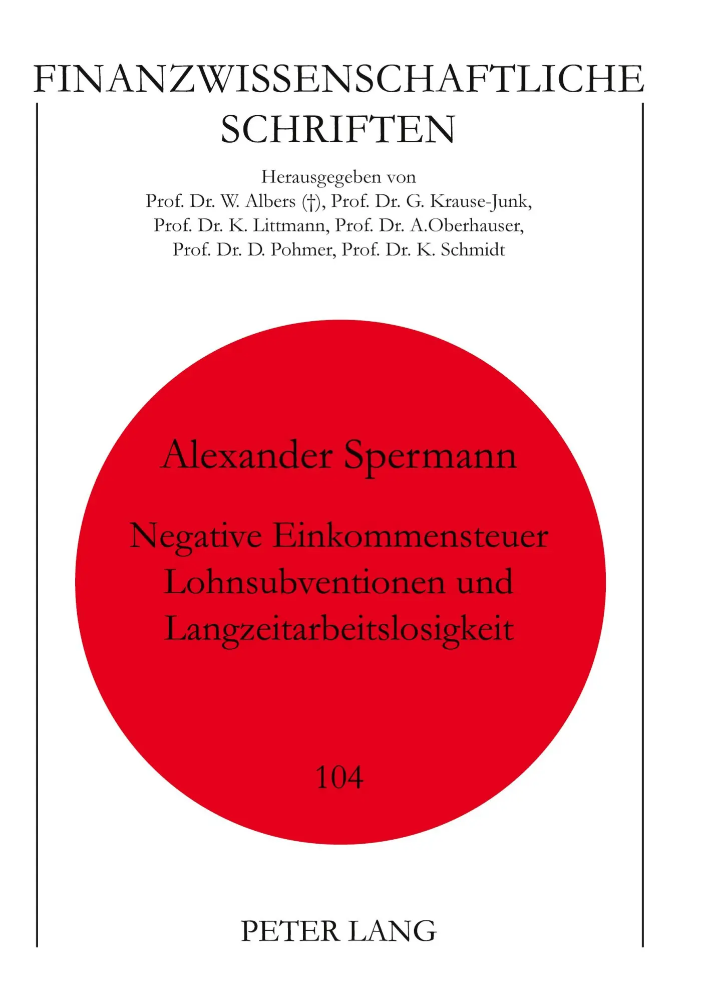 Cover: 9783631366899 | Negative Einkommensteuer, Lohnsubventionen und...