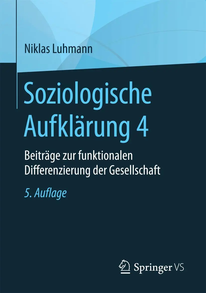 Cover: 9783658196899 | Soziologische Aufklärung 4 | Niklas Luhmann | Taschenbuch | x | 2017