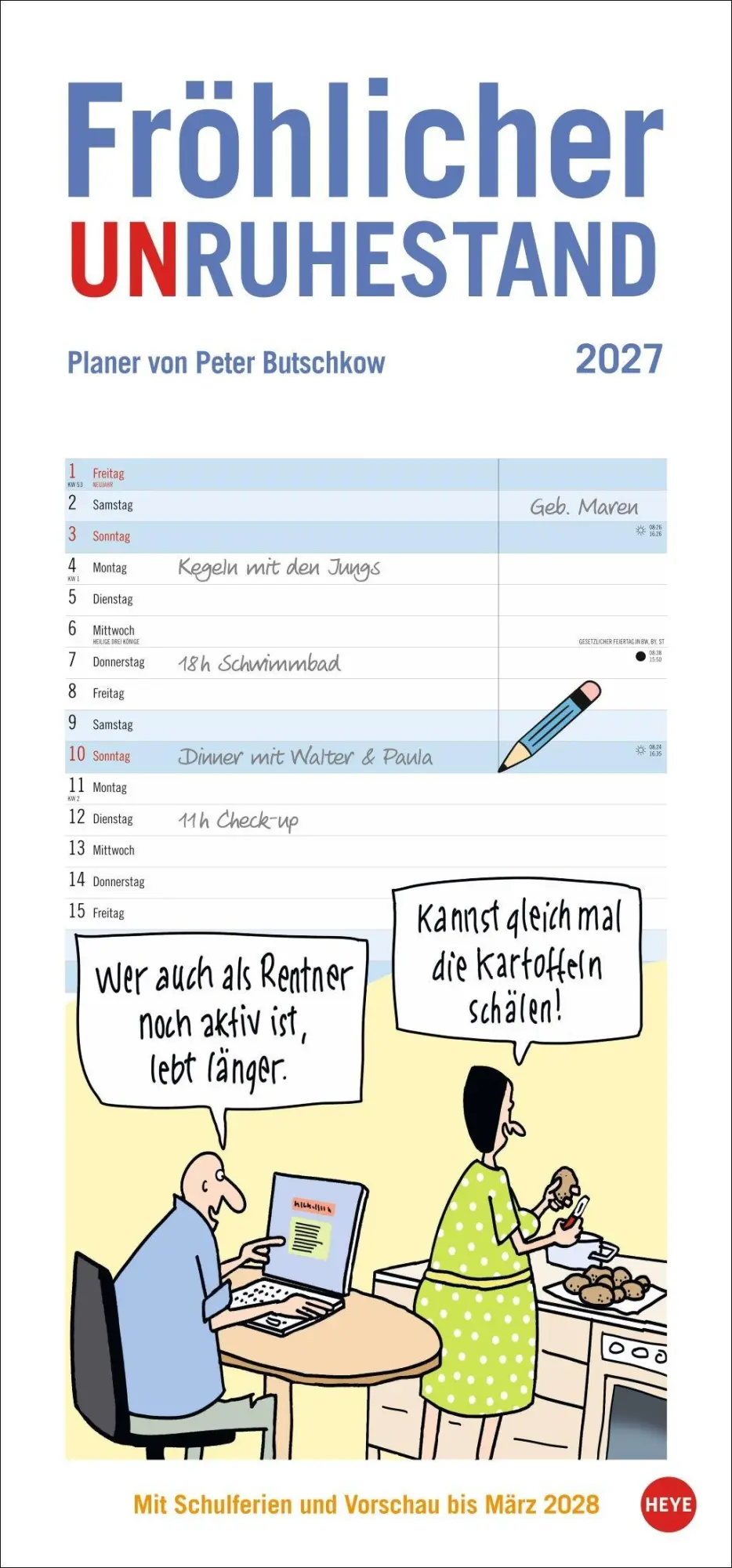 Cover: 9783756416899 | Peter Butschkow: Fröhlicher Unruhestand Planer 2027 | Peter Butschkow
