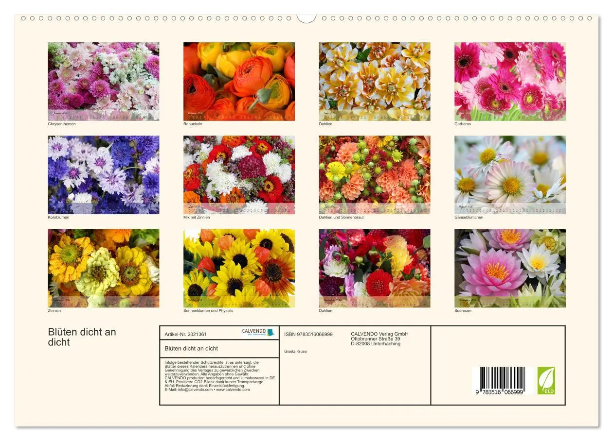 Bild: 9783516066999 | Blüten dicht an dicht (hochwertiger Premium Wandkalender 2026 DIN...