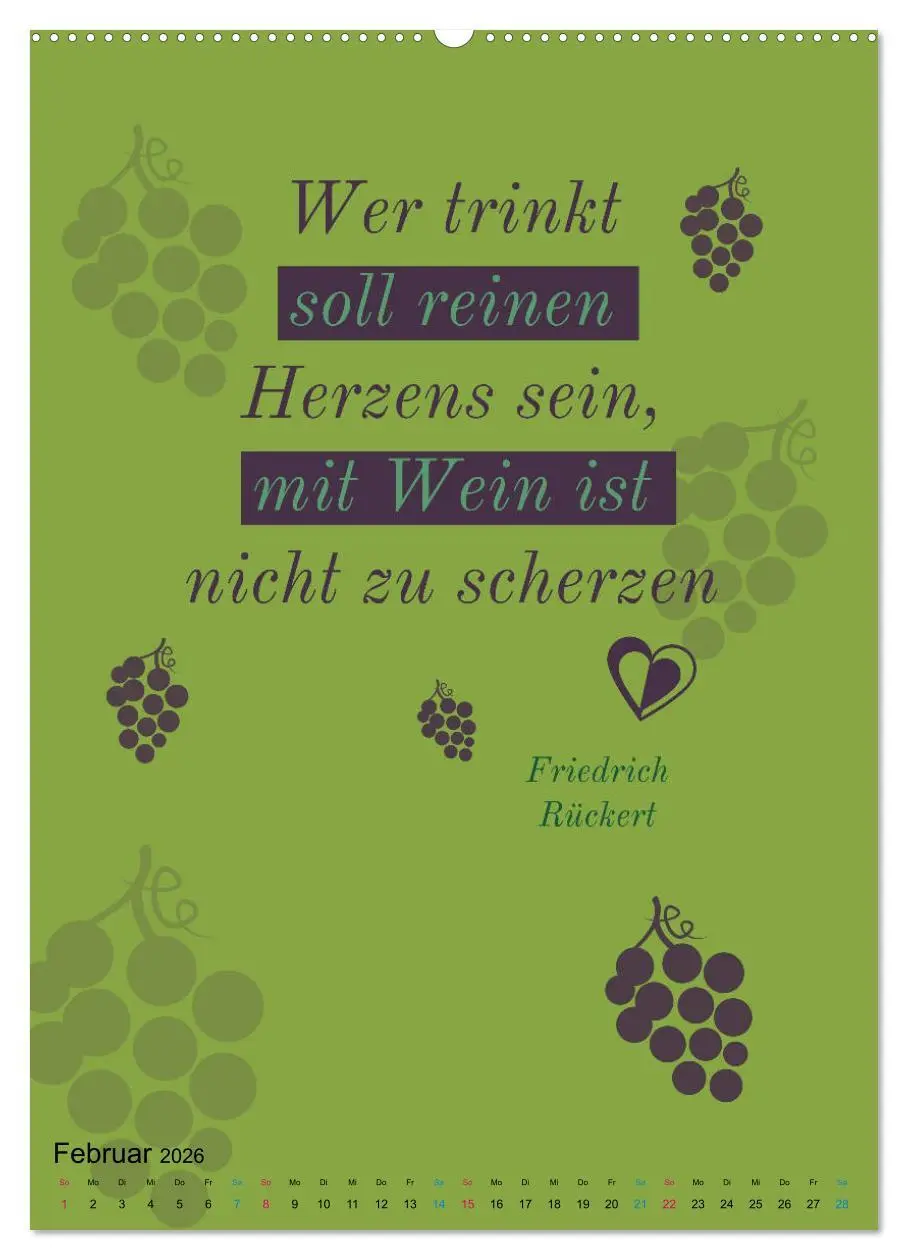 Bild: 9783516376999 | WEIN Weisheiten und Sprichworte (Wandkalender 2026 DIN A2 hoch),...