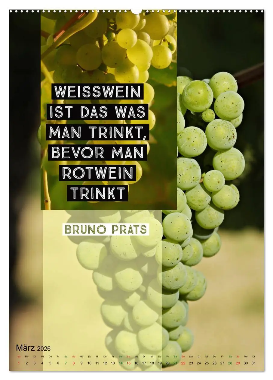 Bild: 9783516376999 | WEIN Weisheiten und Sprichworte (Wandkalender 2026 DIN A2 hoch),...