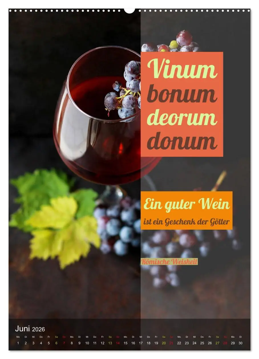 Bild: 9783516376999 | WEIN Weisheiten und Sprichworte (Wandkalender 2026 DIN A2 hoch),...