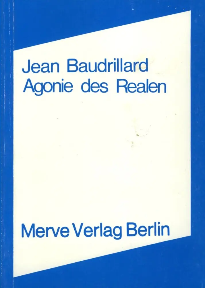 Cover: 9783920986999 | Agonie des Realen | Jean Baudrillard | Taschenbuch | IMD | 110 S.