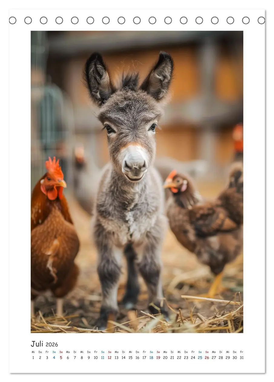 Bild: 9783516267099 | Lustige Esel (Tischkalender 2026 DIN A5 hoch), CALVENDO Monatskalender