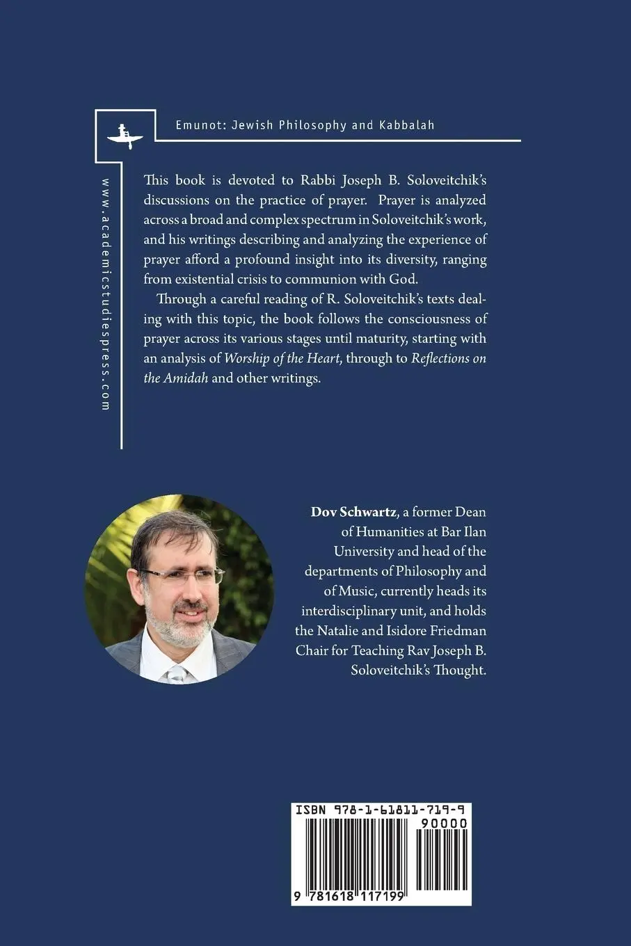 Rückseite: 9781618117199 | Rabbi Joseph Dov Soloveitchik on the Experience of Prayer | Schwartz