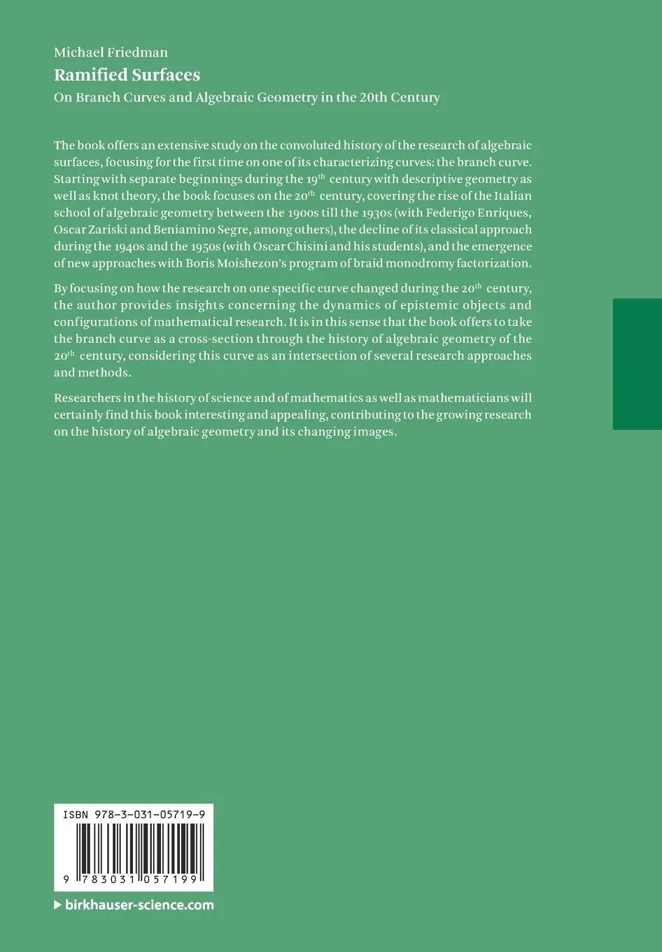 Rückseite: 9783031057199 | Ramified Surfaces | Michael Friedman | Taschenbuch | ix | Englisch