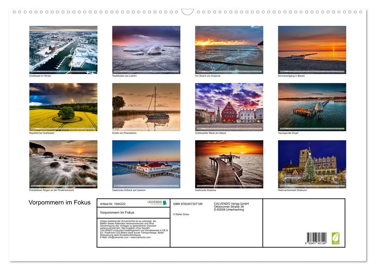 Bild: 9783457307199 | Vorpommern im Fokus (Wandkalender 2026 DIN A2 quer), CALVENDO...
