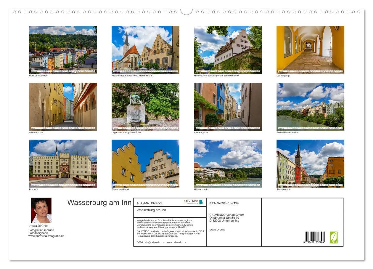 Bild: 9783457857199 | Wasserburg am Inn (Wandkalender 2026 DIN A2 quer), CALVENDO...