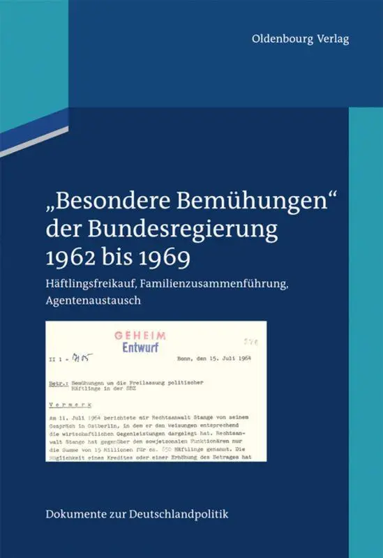 Cover: 9783486707199 | "Besondere Bemühungen" der Bundesregierung, Band 1: 1962 bis 1969