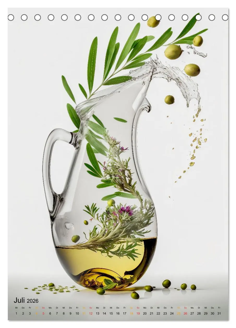 Bild: 9783516327199 | Olivenöl lecker und gesund (Tischkalender 2026 DIN A5 hoch),...