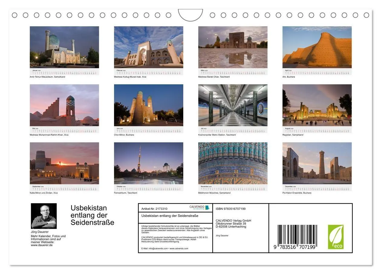 Bild: 9783516707199 | Usbekistan entlang der Seidenstraße (Wandkalender 2026 DIN A4...