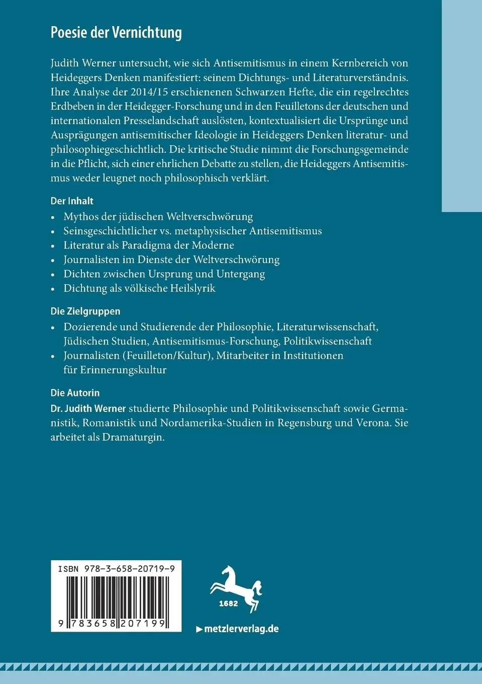 Rückseite: 9783658207199 | Poesie der Vernichtung | Judith Werner | Taschenbuch | Paperback | x